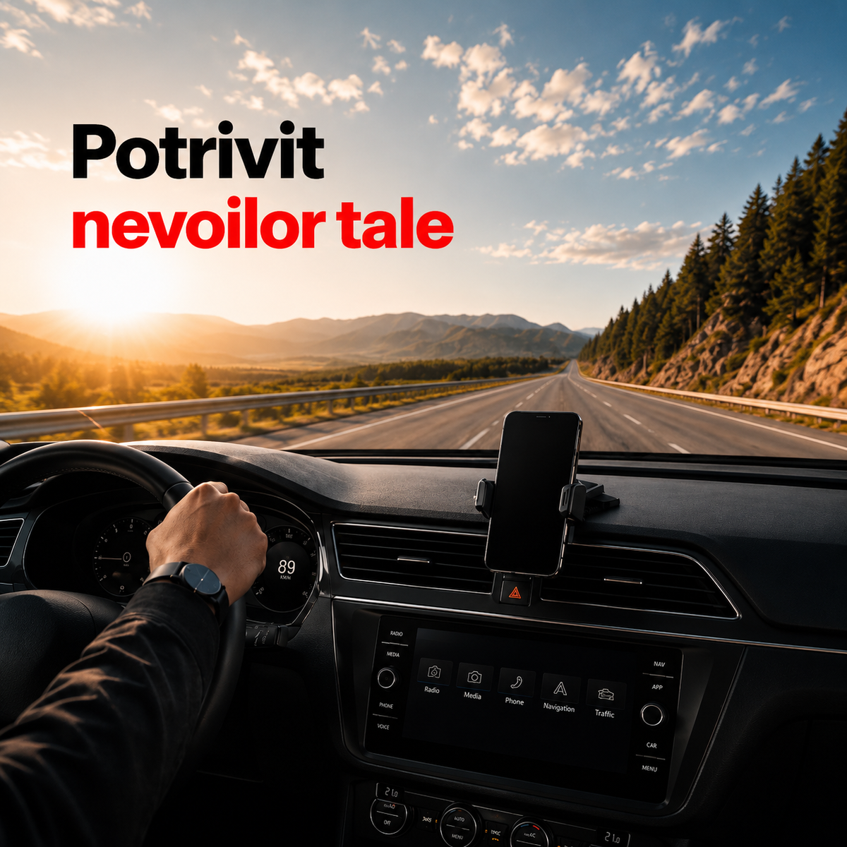 Unde se montează suportul de telefon in masina? Grila, bord sau parbriz?