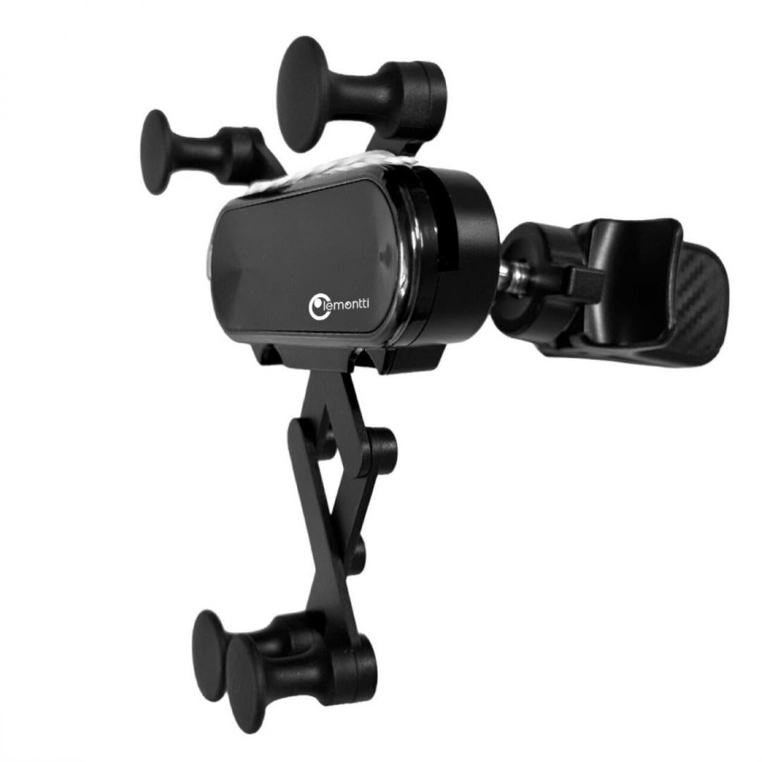 Suport Telefon Auto Lemontti Gravity Balance pentru Grila de Ventilatie, Negru