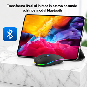 Mouse Wireless, UMBER Z1, LED, Dual Mode, Reincarcabil, Silentios, Negru