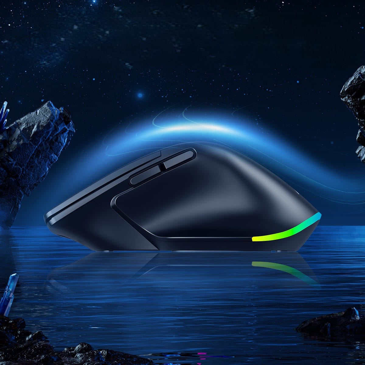 Mouse Wireless, RGB, Reincarcabil, Triple Mode, Silent, DPI Ajustabil