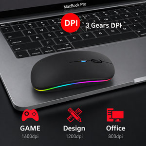 Mouse Wireless, UMBER Z1, LED, Dual Mode, Reincarcabil, Silentios, Negru