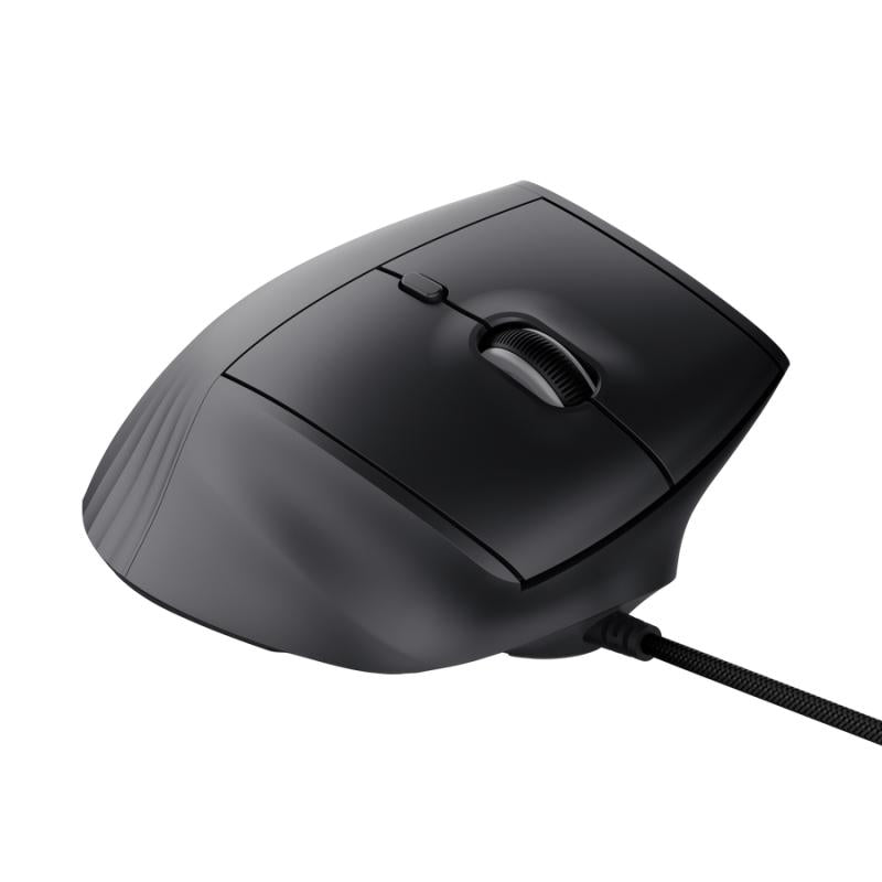 Mouse Gaming Ergonomic cu fir Trust GXT 145 Rexxa, conectivitate USB-A, rezolutie maxima 12800 dpi, negru