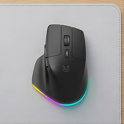 Mouse Wireless, RGB, Reincarcabil, Triple Mode, Silent, DPI Ajustabil